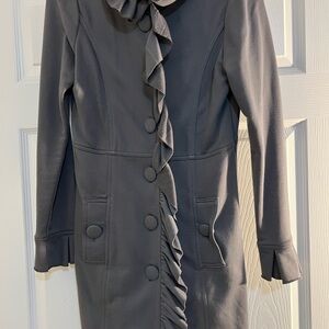 Kut from the Kloth Gray Ruffle Jacket